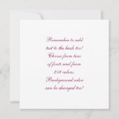 Prachtige elegante uitnodigingen (Achterkant)