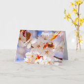 Prachtige en elegante Sakura-bloemen in Springtime Kaart (Gele Bloem)