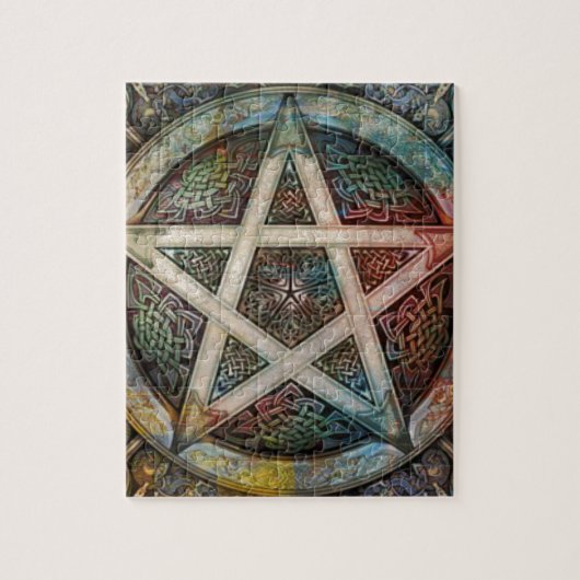 Prachtige en kleurrijke pagan Pentacle Legpuzzel (Verticaal)