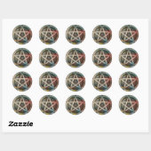 Prachtige en kleurrijke pagan Pentacle Ronde Sticker (Vel)