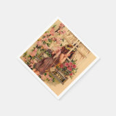 Prachtige  engel-papieren servet (Hoek)