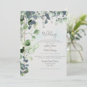 Prachtige eucalyptusvulling Beide ParentInvitation Kaart (Staand voorkant)