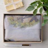 Prachtige, exotische blauwe vogels  illustratie tissuepapier (Geschenk)