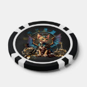 Prachtige fantasie steampunk kat. poker chips (Enkel)