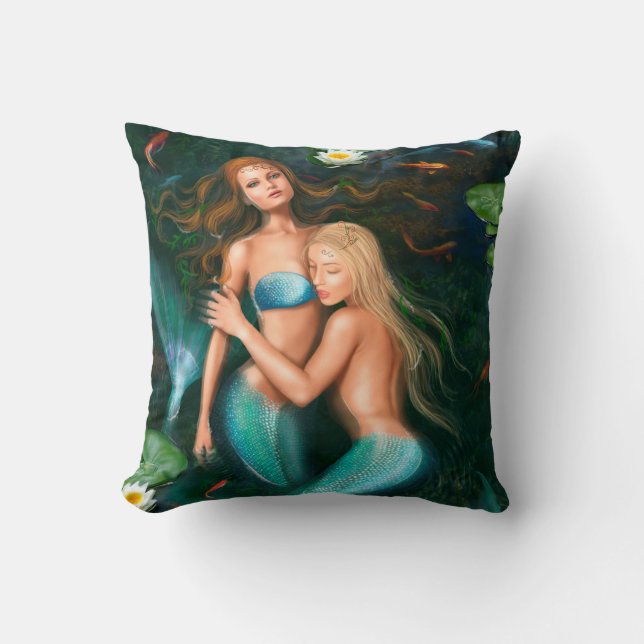 Prachtige fantasievere prinses mermaids kussen (Voorkant)
