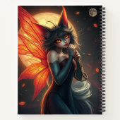 Prachtige Fantasy Cat Fairy Art Notitieboek (Achterkant)