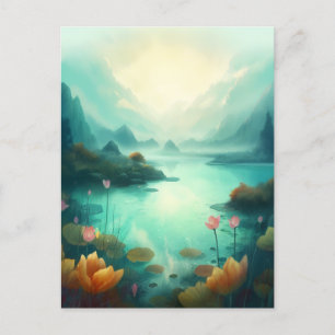 Prachtige Fantasy Enchanted Landscape Briefkaart