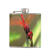 Prachtige firecracker Dragonfly Acrylverf Heupfles (Voorkant)