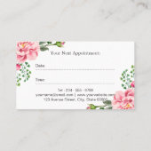 Prachtige Floral Beauty Salon Appointment Card Afsprakenkaartje (Achterkant)