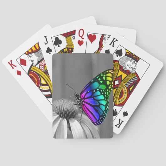 Prachtige Floral Butterfly-speelkaarten Pokerkaarten (Achterkant)