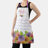 Prachtige Floral Moederdag citeert Rozen op Wit Schort (Insitu)