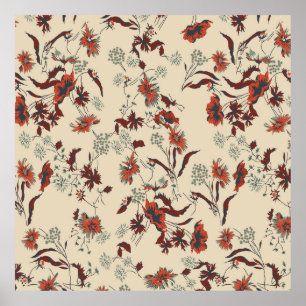 Prachtige  Floral-patronen in de vele soorten Poster