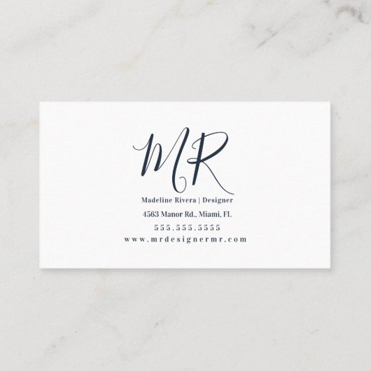 Prachtige Floral Poppy Designer Visitekaartje (Achterkant)