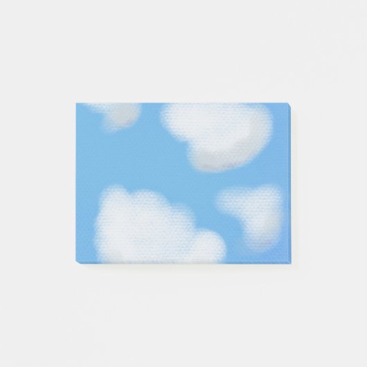 Prachtige Fluffy White Cloud Post-it Notes (Voorkant)