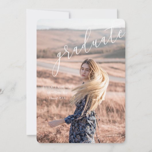Prachtige foto-Afstuderen Kaart (Voorkant)