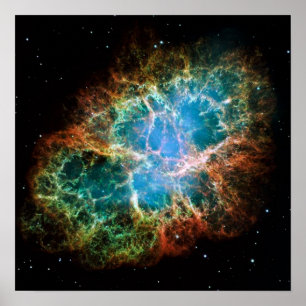 Prachtige foto van de Crab Nebula Poster