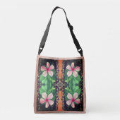Prachtige fotografische bloem ontmoet Boho Charm Crossbody Tas (Achterkant)