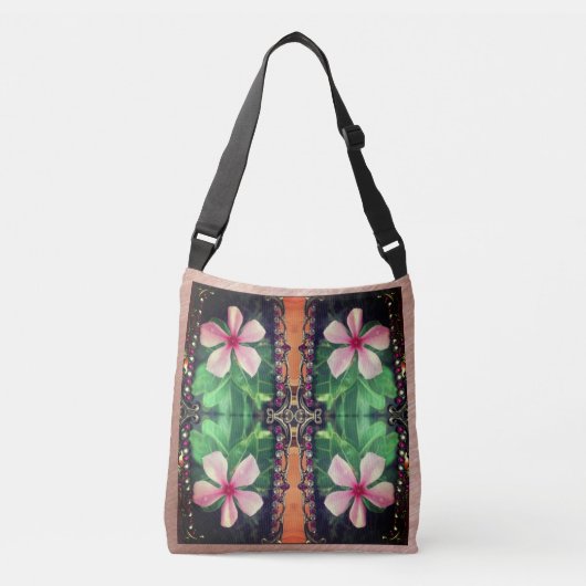 Prachtige fotografische bloem ontmoet Boho Charm Crossbody Tas (Voorkant)
