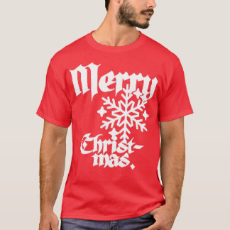 Prachtige Geïnspireerde kalligrafie Merry Chris T-shirt