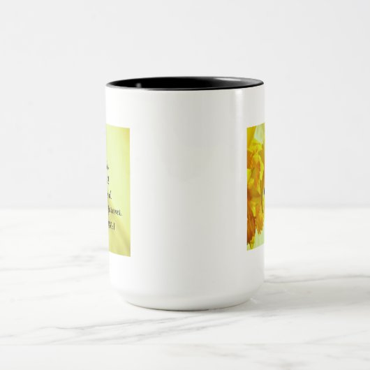 Prachtige gele affodils 15 oz Mok-scripts Mok (Midden)