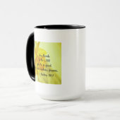 Prachtige gele affodils 15 oz Mok-scripts Mok (Voorkant links)