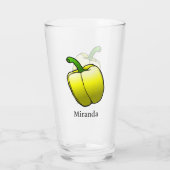 Prachtige Gele Paprika Glas (Achterkant)