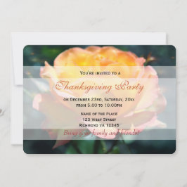 Prachtige gele roos bloemen Thanksgiving feest Kaart