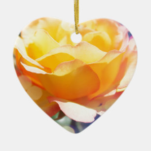 Prachtige gele rozenbloem. Florale fotografie Keramisch Ornament