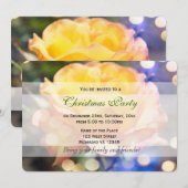 Prachtige gele rozenbloem Kerstfeest Kaart (Voorkant / Achterkant)