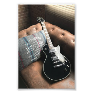 Prachtige geluiddempende gitaar foto afdruk