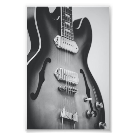 Prachtige geluiddempende gitaar foto afdruk (Voorkant)