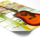 Prachtige geluiddempende gitaar foto afdruk (Hoek)