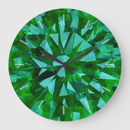 Prachtige Gem Green Grote Klok (Voorkant)