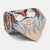 Prachtige gemuteerde leeuwenkop in beige stropdas (Opgerold)