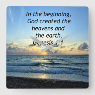PRACHTIGE GENESIS 1:1 ZONSOPGANG FOTOONTWERP VIERKANTE KLOK