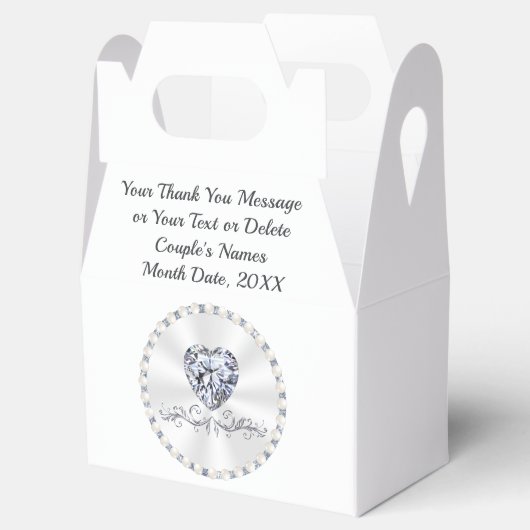 Prachtige gepersonaliseerde, elegante bruiloft gun bedankdoosjes (Geopend)