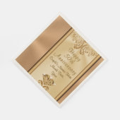 Prachtige gepersonaliseerde servetten van het 50e (Hoek)