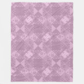 Prachtige gewone lila patchwork fleece deken (Voorkant)