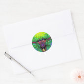 Prachtige glorieuze Elven Queen Ronde Sticker (Envelop)