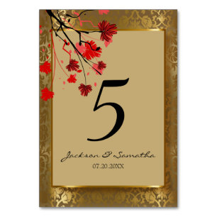 Prachtige  Gold-Damask & Art Deco Kaart