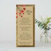 Prachtige Gold-Damask & Art Deco Menu (Staand voorkant)