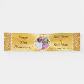 Prachtige Golden, Happy 50th Jubileum Banner (Horizontaal)