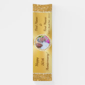 Prachtige Golden, Happy 50th Jubileum Banner (Verticaal)