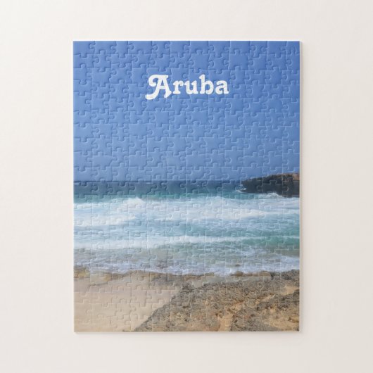 Prachtige golven die in Aruba kruipen Legpuzzel (Verticaal)