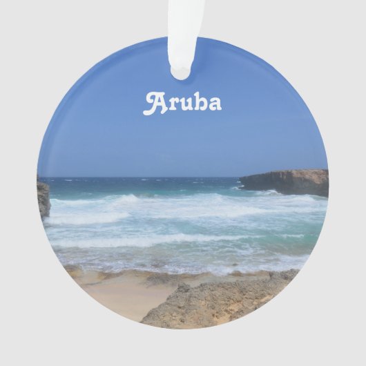 Prachtige golven die in Aruba kruipen Ornament (voorkant)