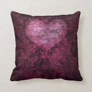 Prachtige Gothic Grunge Heart Pillow Kussen