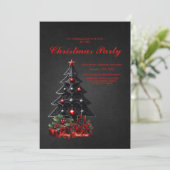 Prachtige gotische kerstboom kaart (Staand voorkant)