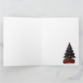 prachtige gotische kerstboom  kaart (Binnen)