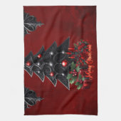 Prachtige gotische kerstboom theedoek (Verticaal)