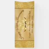 Prachtige gouden 50e bruiloft Jubileum banners (Verticaal)